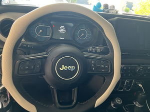 Great cool and solid leather steering wheel cover