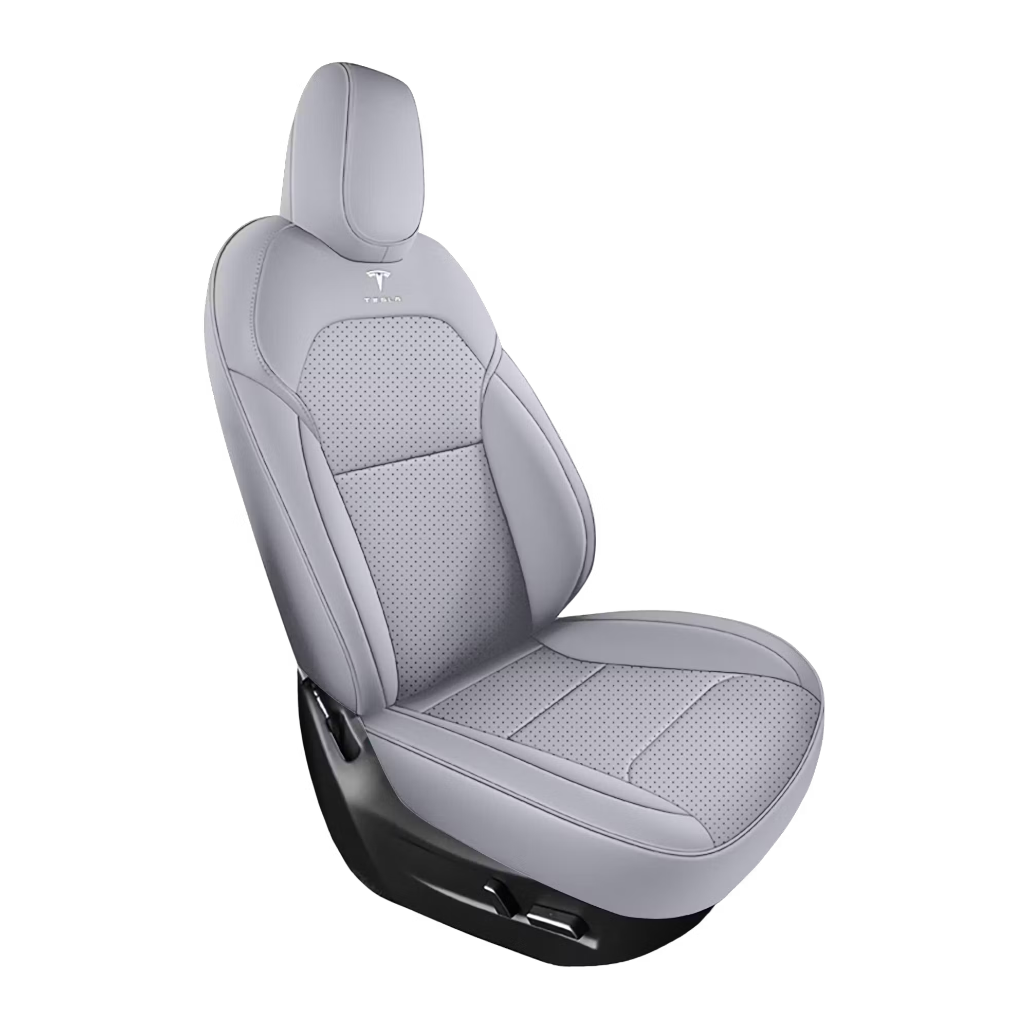 Tesla Model 3 & Model Y Seat Covers — Custom-Fit Leather, White Interior Protection