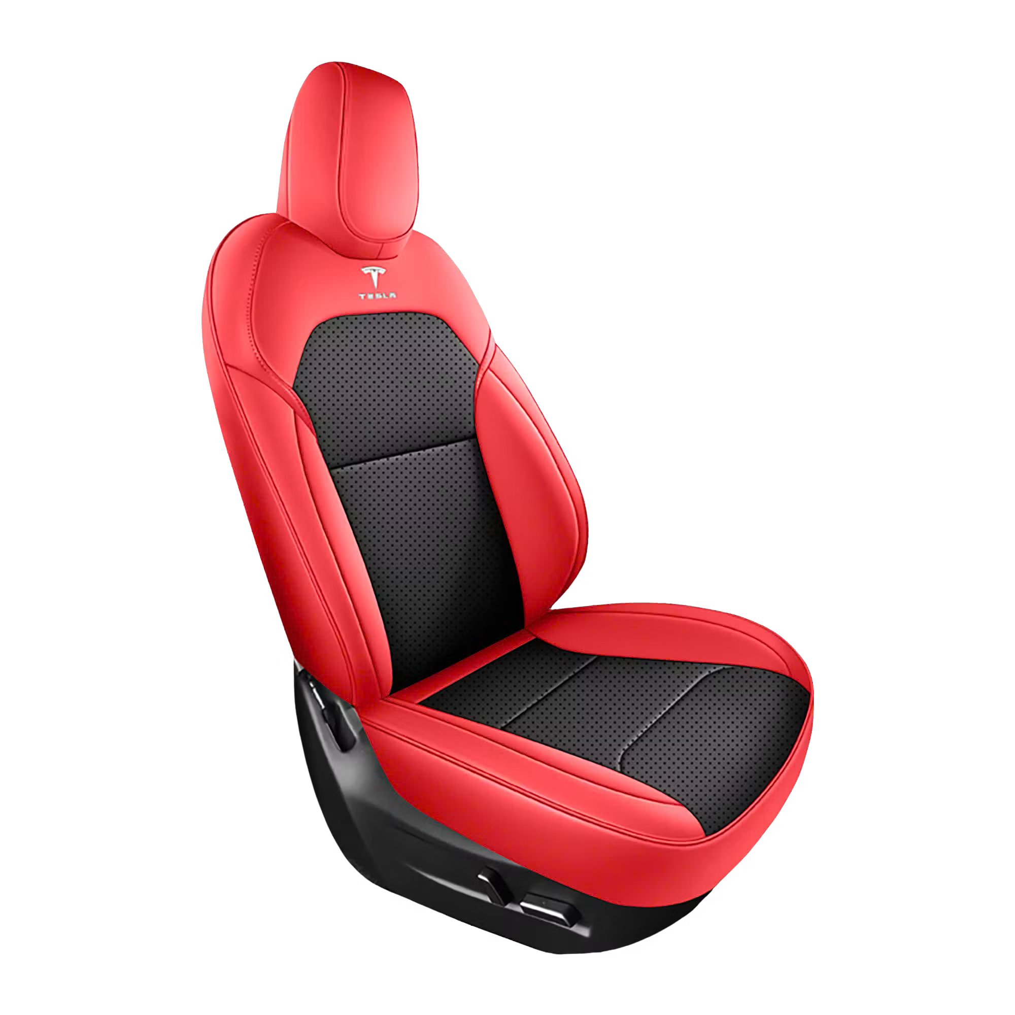 Tesla Model 3 & Model Y Seat Covers — Custom-Fit Leather, White Interior Protection